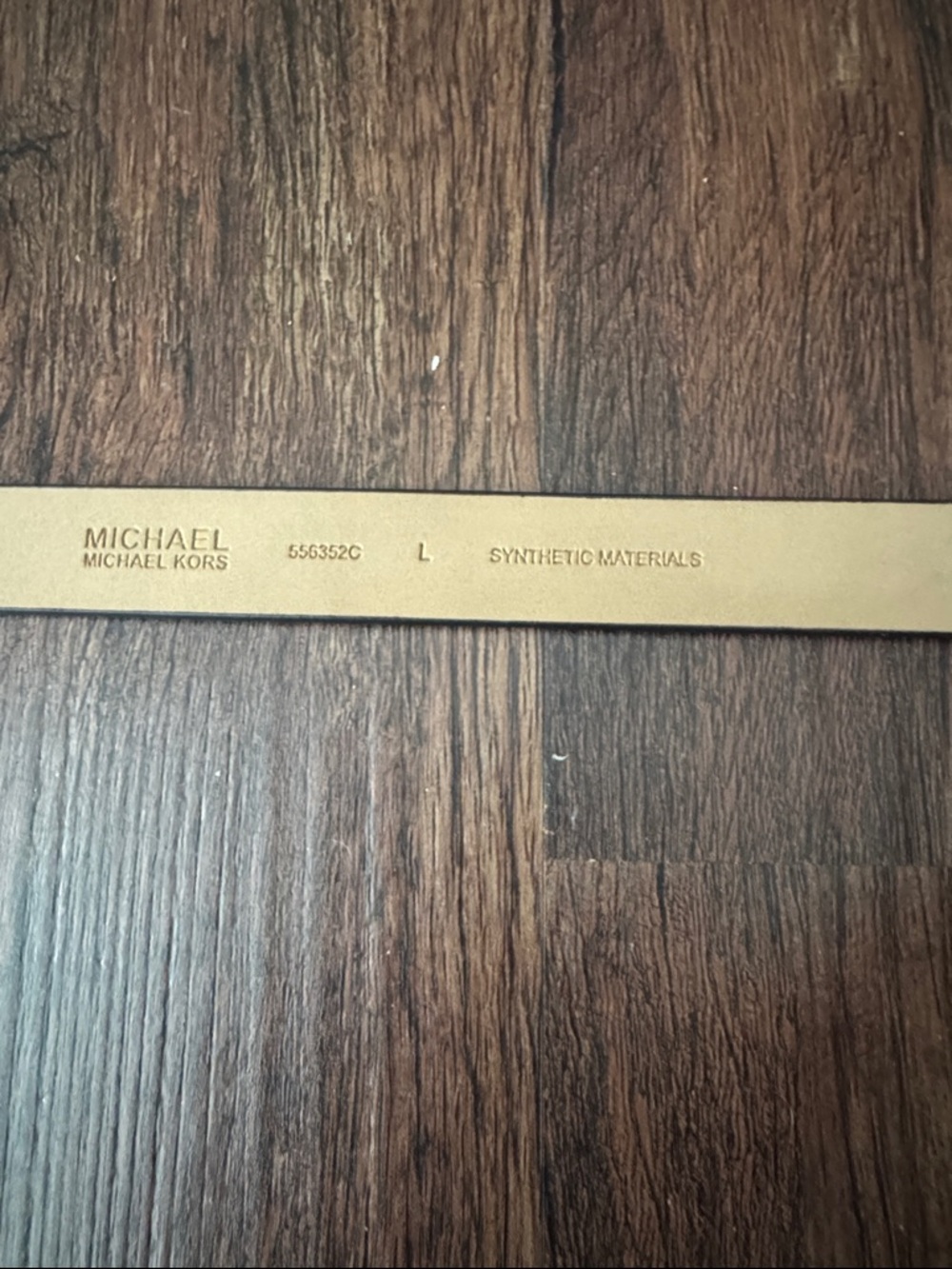 Michael Kors Pink Leather Logo Strap Bracelet with Gold MK Emblem - Picture 3 of 4